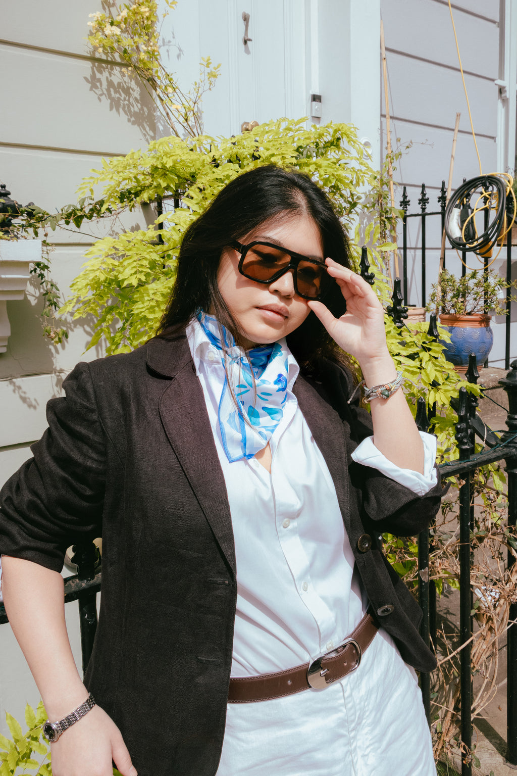 Blue Atoll - 70x70 Satin Scarf