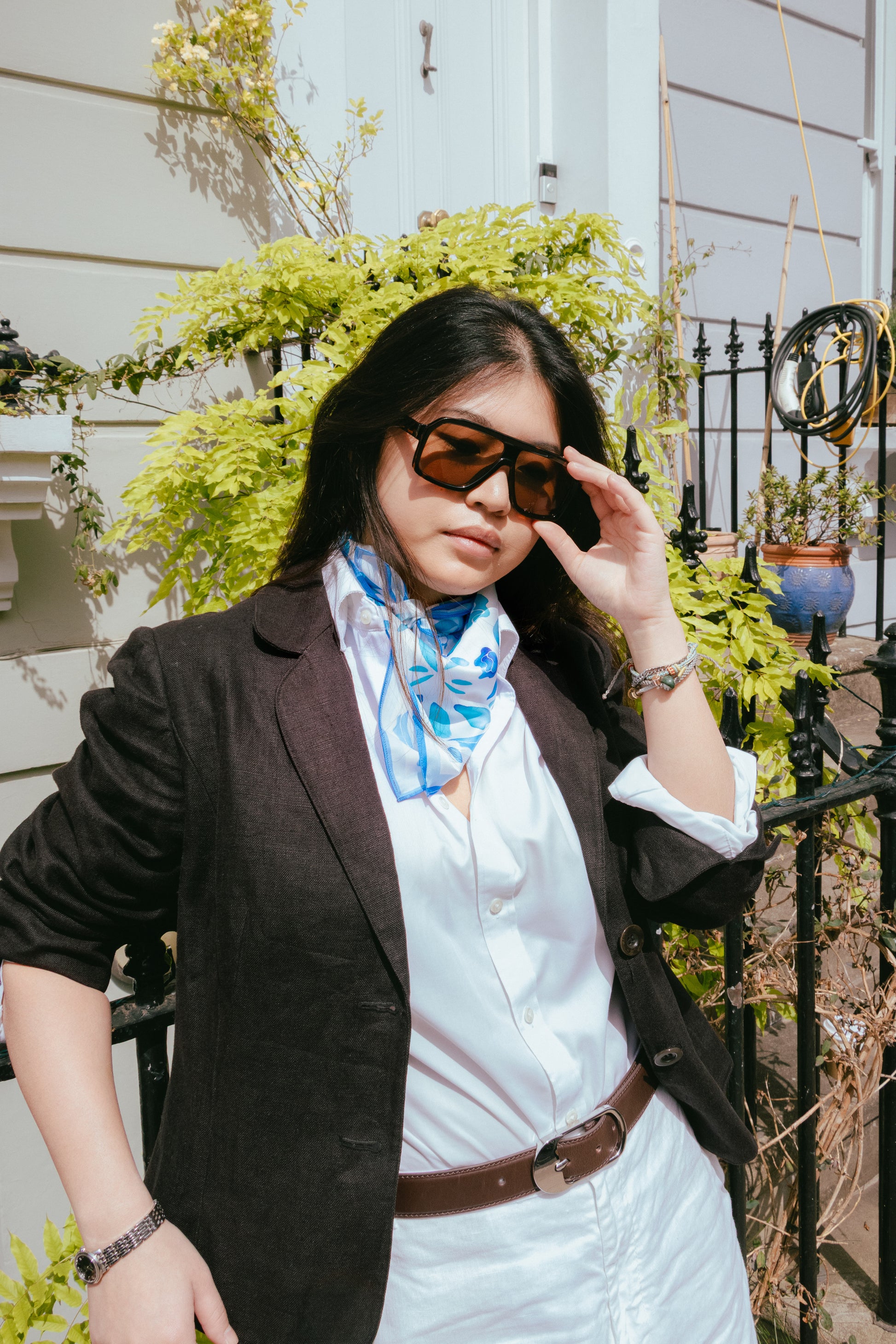 Blue Atoll - 70x70 Satin Scarf