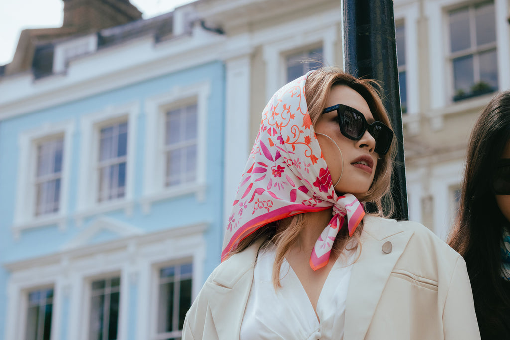 Fuchsia Rose - 70x70 Satin Scarf