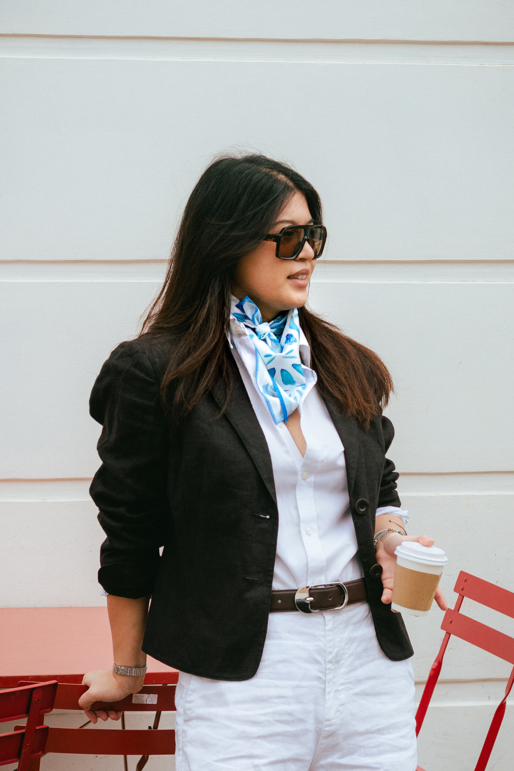 Blue Atoll - 70x70 Satin Scarf