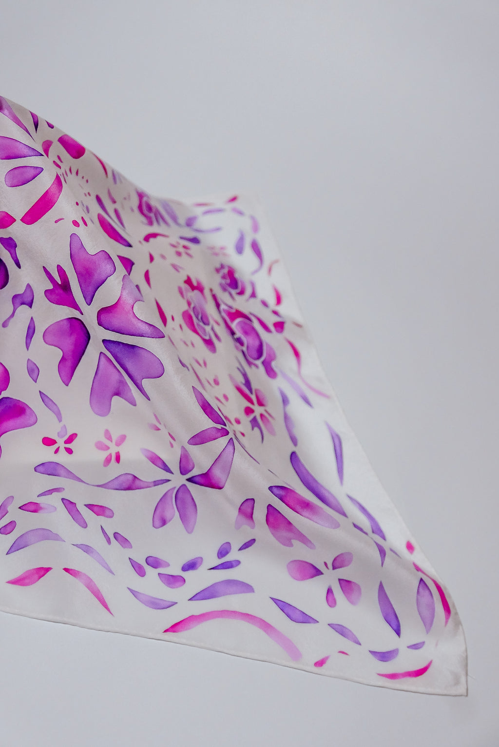 Magenta Silk Scarf - Small