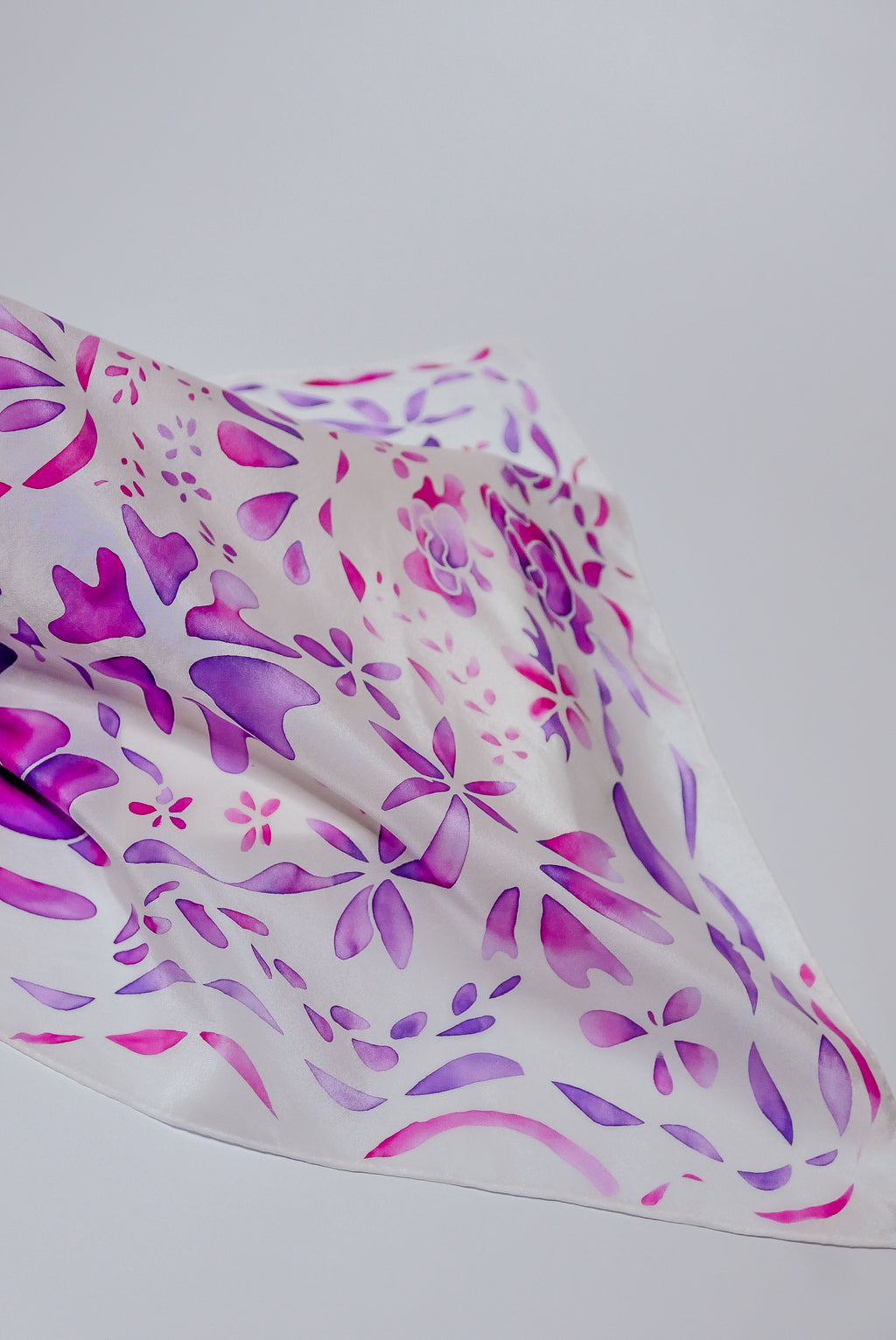 Magenta Silk Scarf - Small