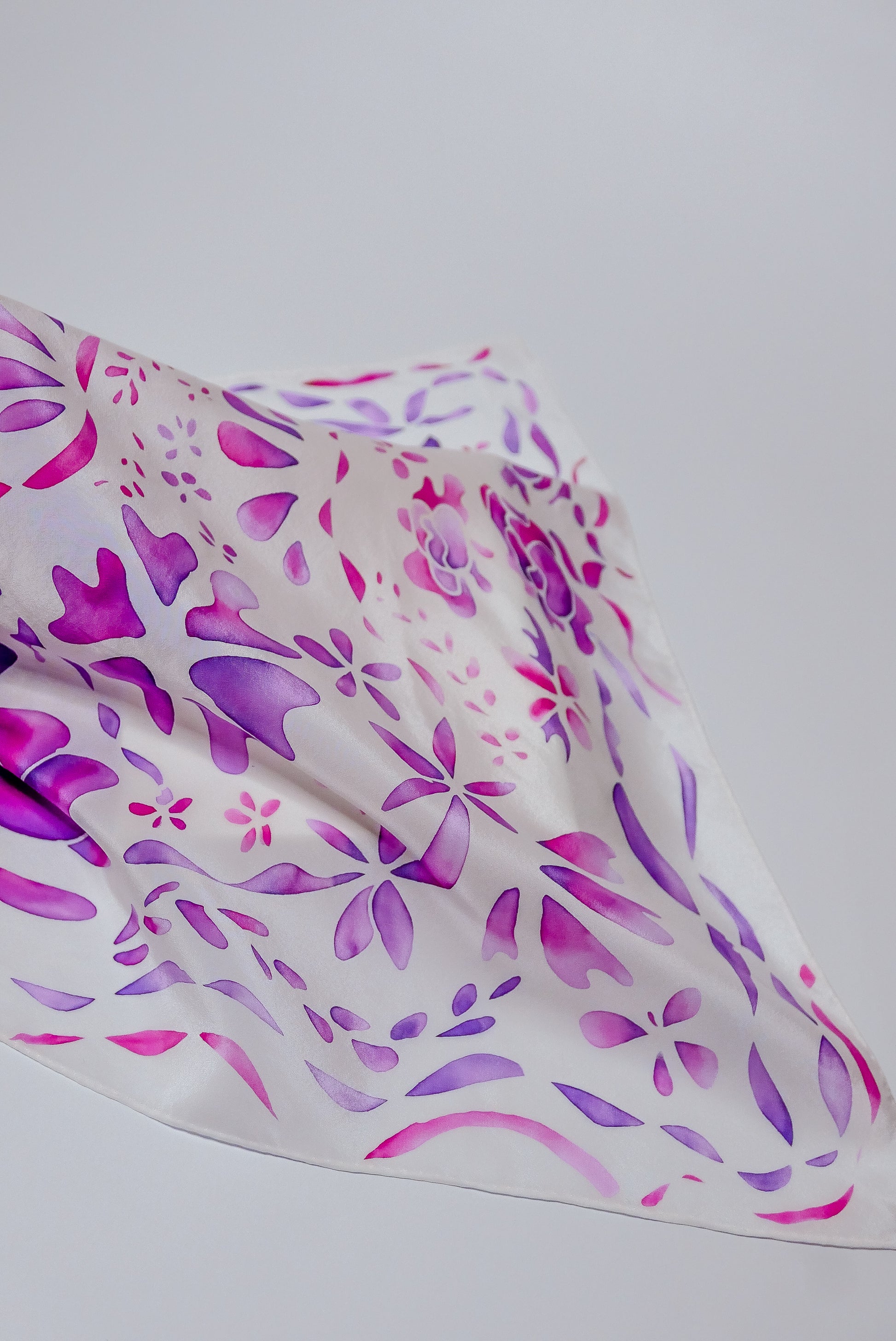 Magenta Silk Scarf - Small