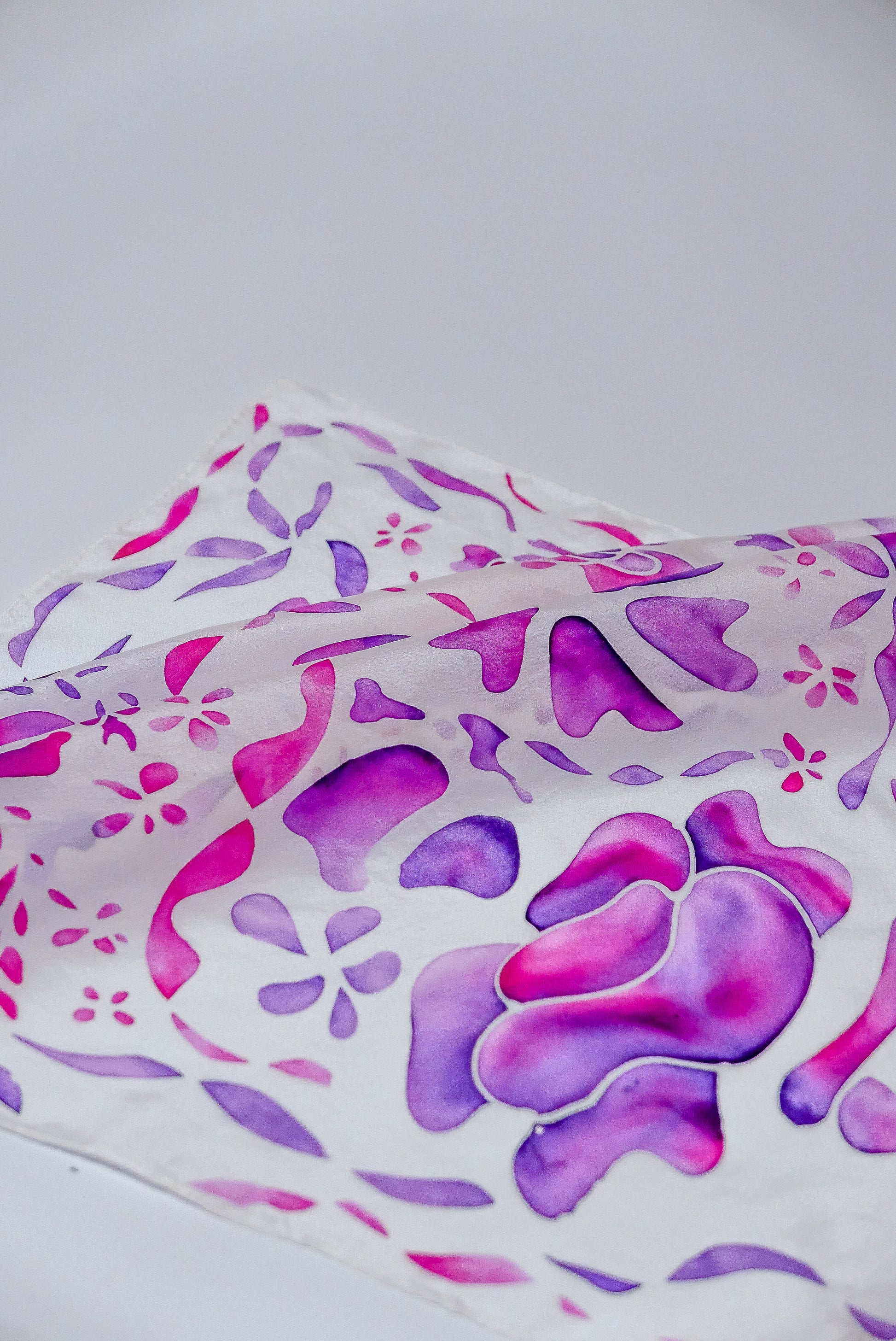 Magenta Silk Scarf - Small