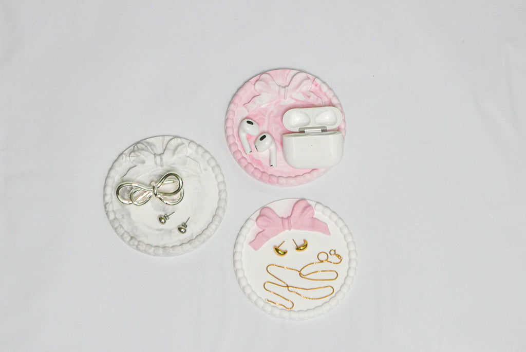 Round Bow Trinket Tray