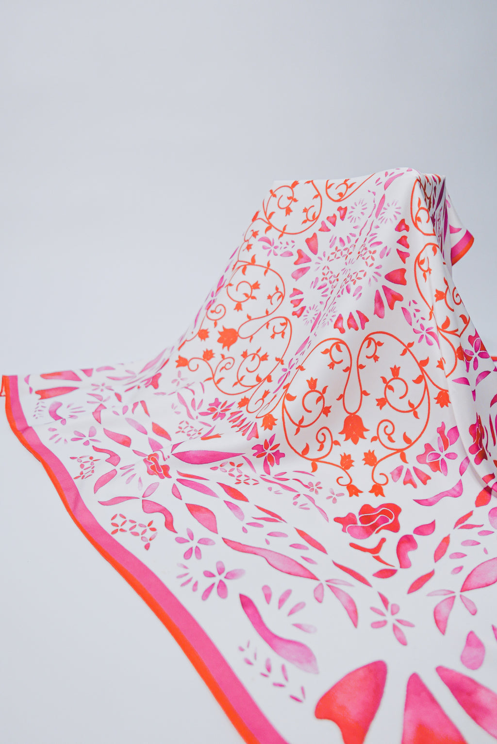 Fuchsia Rose - 70x70 Satin Scarf
