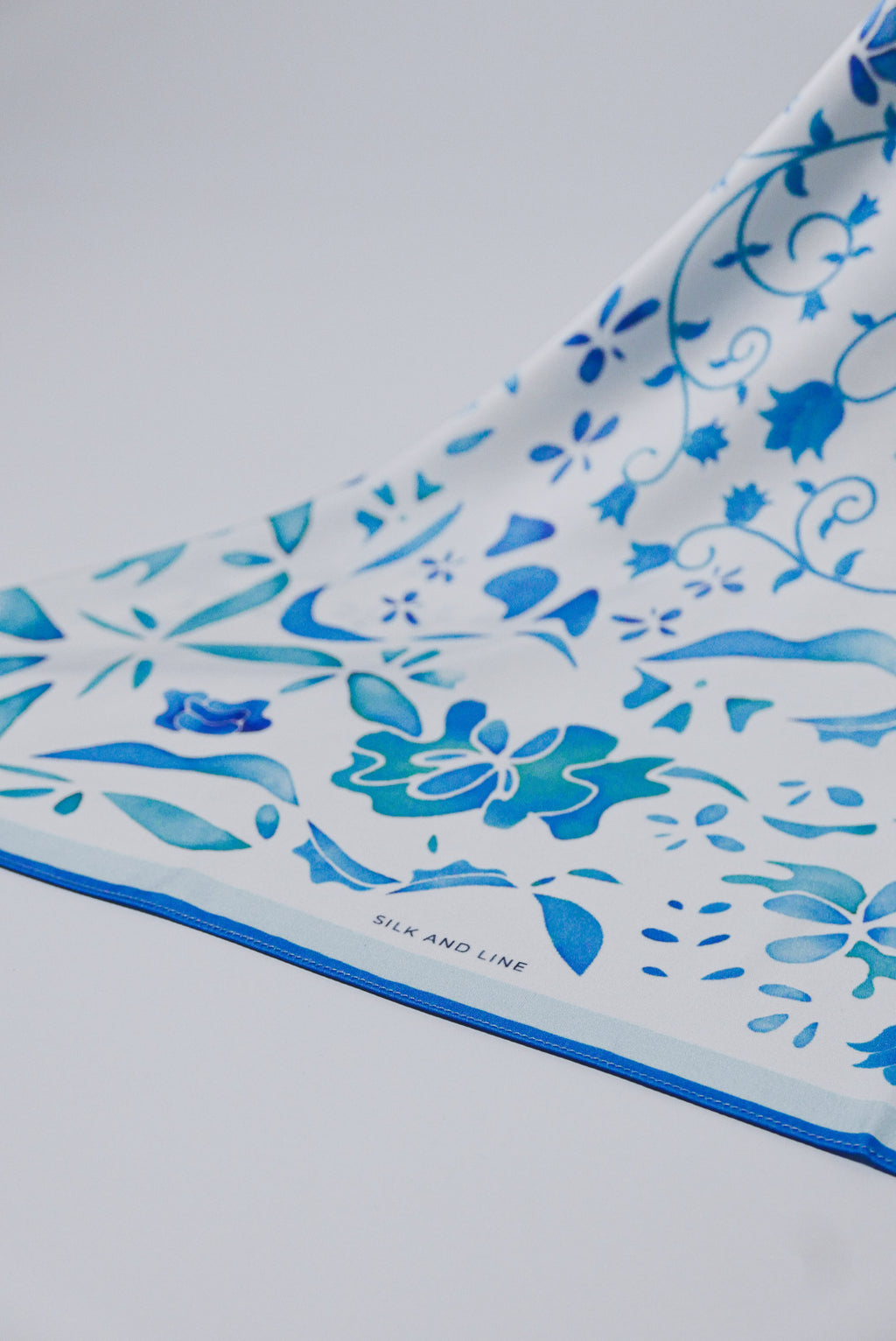 Blue Atoll - 70x70 Satin Scarf