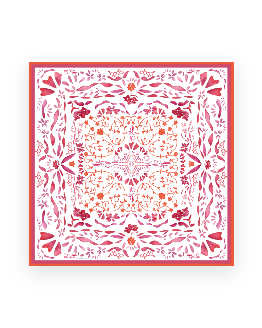 Fuchsia Rose - 70x70 Satin Scarf