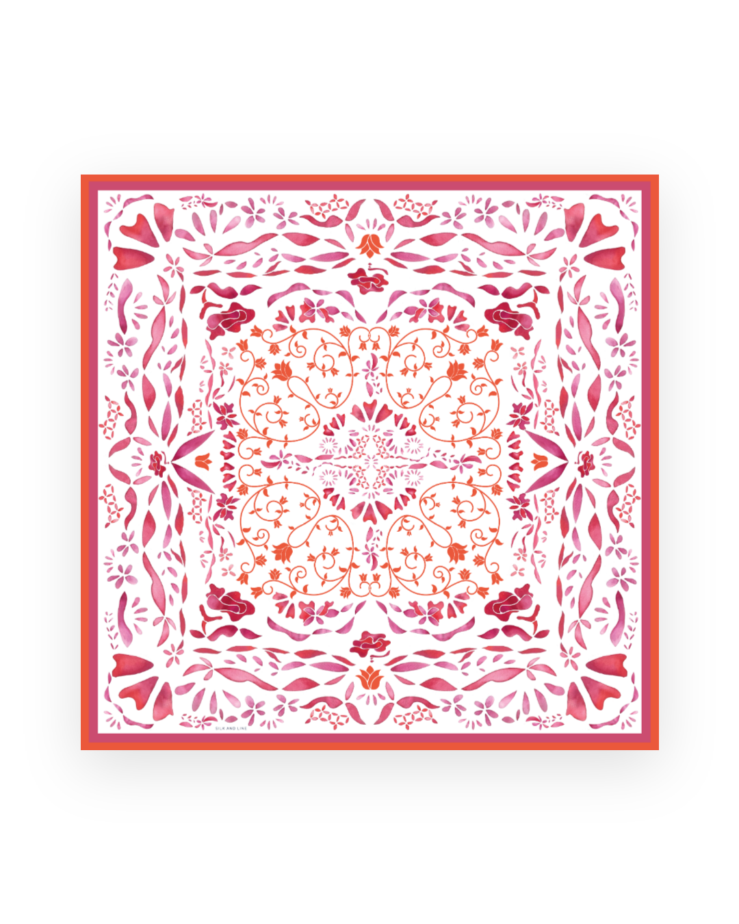 Fuchsia Rose - 70x70 Satin Scarf